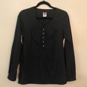 The North Face Black Long Sleeve Snap Henley - Women’s S